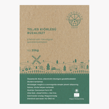 Kép betöltése a galériamegjelenítőbe: csoroszlya farm bio teljeskiőrlésű búzaliszt címke 25 kg